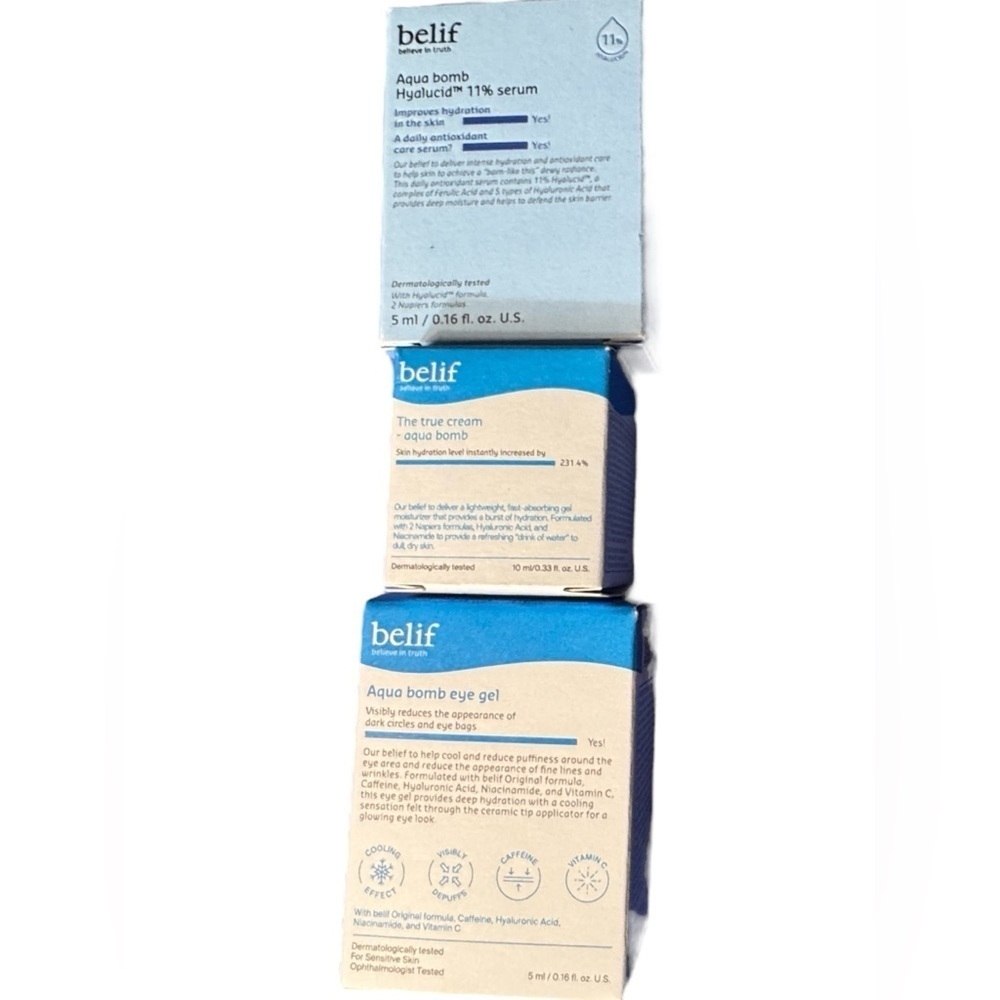Belif Aqua Bomb Bundle for eyes & face 3 piece set!